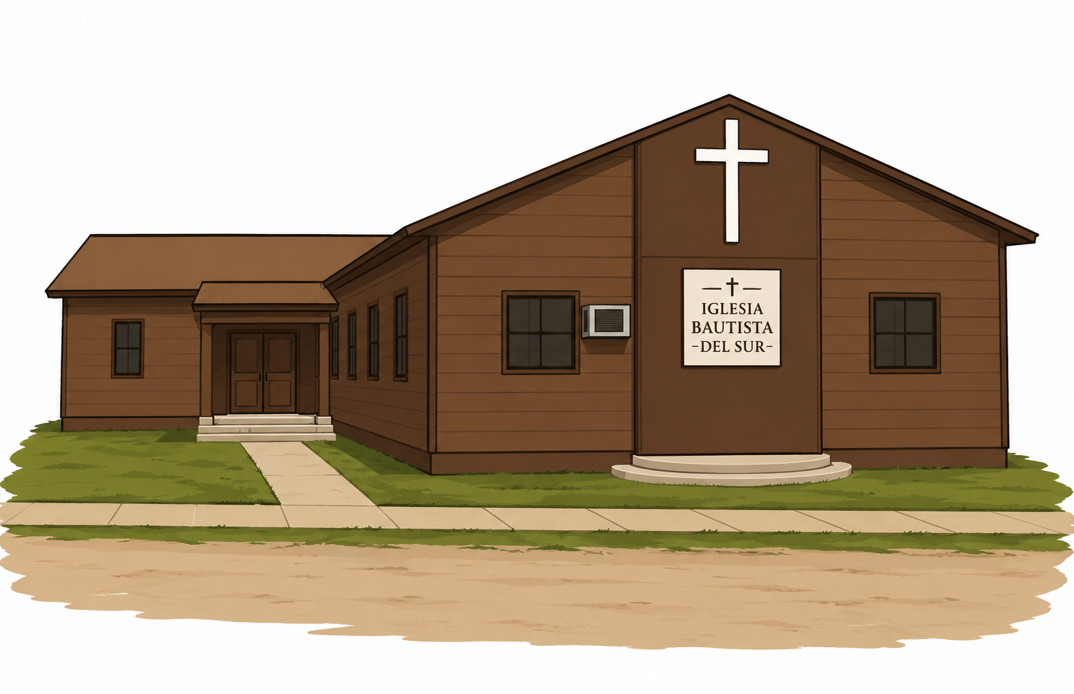 Ilustración del edificio de Iglesia Bautista Del Sur